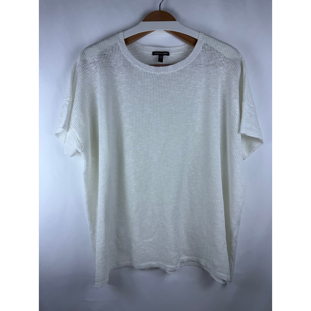 Women's Eileen Fisher Knit Top White Size 1X